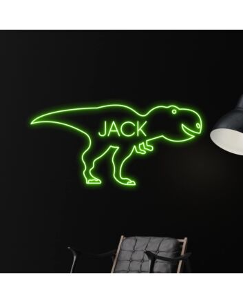 Brighten Your Child's Bedroom and Playtime with the Dinosaur Led Sign - Perfect for Kid's Room Decor and Fun-Filled Parties.