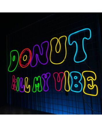 Brighten Up Your Bakery, Home, or Next Sweet Soiree with the "Donut Kill My Vibe" Led Neon Sign - A Perfect Addition for Donut Lovers Everywhere