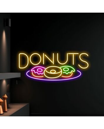 Brighten Your Bakery, Sweeten Your Space: Donut Led Neon Sign Custom Donut Neon Led Sign for Home Decor, Storefront, and Festive Occasions