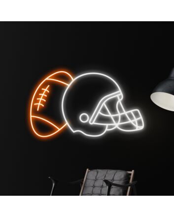 Brighten Up Your Sports Bar or Game Room with Football Led Sign Football Neon Light - Perfect for Sports Clubs, Stadiums, and Home Decor.