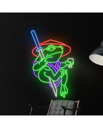 Brighten Your Space with Elegance: Frog Holding Sword Led Neon Sign, Perfect for Home Decor, Office Ambiance, or Themed Events.