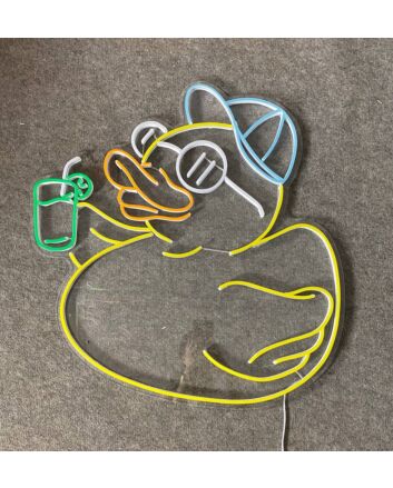 Brighten Up Your Bar, Home, or Next Event with the Quirky Funny Duck Drink Cocktail LED Neon Sign, Perfect for Adding a Splash of Fun to Any Setting.