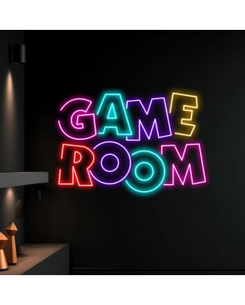 Revamp Your Game Room, Office, or Man Cave with the Game Room Led Neon Sign - The Perfect Arcade Bar Hanging Led Neon Sign Light for Home Decor, Parties, and Weddings.