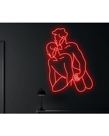 Enhance Your Space: Gay Couple Naked Male Led Neon Sign Perfect for Bars, Gay Clubs, Home Décor, and LGBTQ+ Events