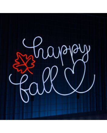 Brighten Your Fall Celebrations: Happy Fall Led Neon Sign for Thanksgiving, Home Decor, and Autumn Events