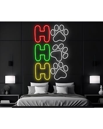 Brighten Your Festivities: Perfect for Home Decor, Office Sparkle, and Holiday Parties with Hohoho Paw Dog Led Neon Sign Hohoho Christmas Led Sign Merry Christmas Neon Light.
