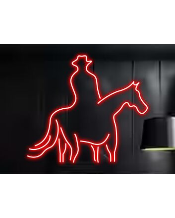 Light Up Your Western-Themed Parties and Home Decor with the Authentic Howdy Cowboy Riding Horse LED Neon Sign