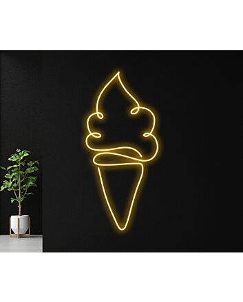 Brighten Your Coffee Shop and Creamery: Ice Cream Neon Led Light for a Sweet Touch in Home, Store, and Café Wall Decor.