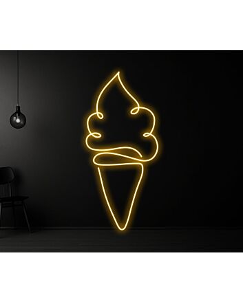 Brighten Your Coffee Shop and Creamery: Ice Cream Neon Led Light for a Sweet Touch in Home, Store, and Café Wall Decor.