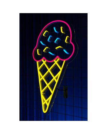 Brighten Up Your Space: Ice Cream Neon Led Light Cream Coffee Shop Decor Light, Perfect for Home, Bar, and Wedding Ambiance.