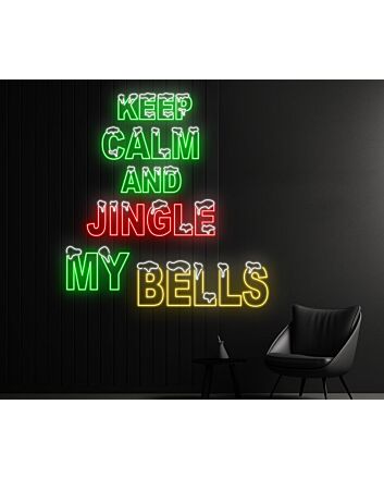 Brighten Your Holiday Festivities and Office Parties with Keep Calm And Jingle My Bells Led Neon Sign Christmas Decor.