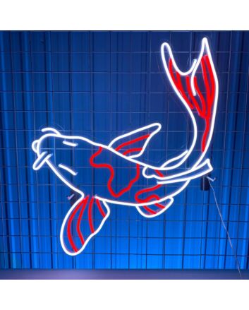 Enhance Your Space: Koi Fish Custom Led Sign for Elegant Home Decor, Vibrant Office Atmosphere, Storefront Appeal, Chic Bar Ambiance, Memorable Weddings, and Lively Parties