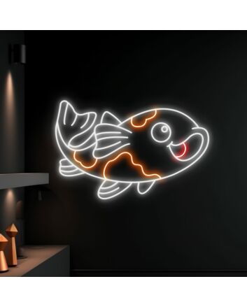 Brighten Up Your Space: Koi Fish Led Neon Sign – Perfect for Home Decor, Office Ambiance, Storefronts, Bars, and Animal Lovers’ Celebrations