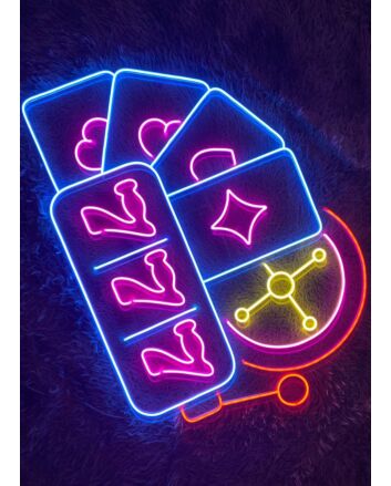 Lucky Number 777 Led Neon Sign Jackpot Casino Led Light Wall Decor