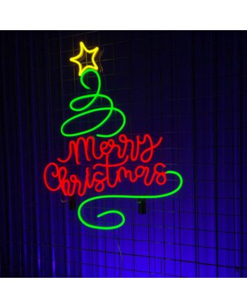 Merry Christmas Led Neon Sign Christmas Tree Neon Light