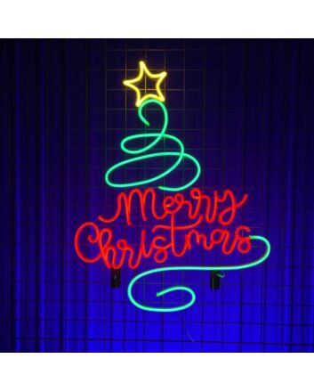 Merry Christmas Led Neon Sign Christmas Tree Neon Light