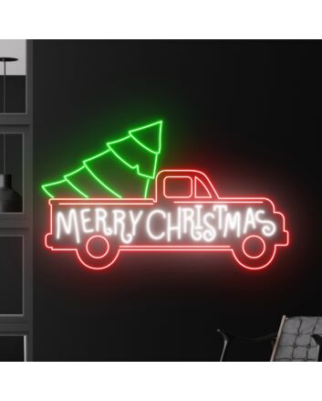 Merry Christmas Led Neon Sign Christmas Tree Neon Light Christmas Decor