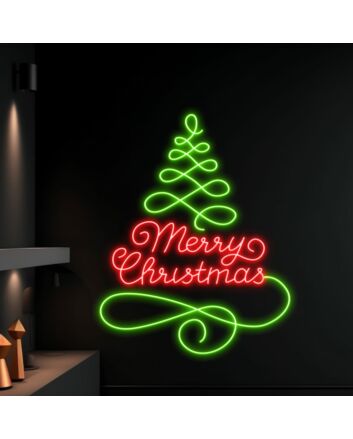 Merry Christmas Led Neon Sign Christmas Tree Neon Light Led Decor