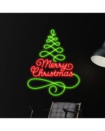 Merry Christmas Led Neon Sign Christmas Tree Neon Light Led Decor