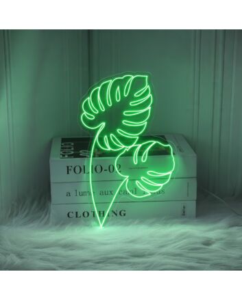 Monstera Leaf Led Neon Sign Monstera Leaf Led Light Restaurant Wall Led Art Deco