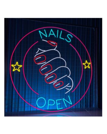 Nails Open Led Neon Sign Nails Open Welcome Decor Led Sign