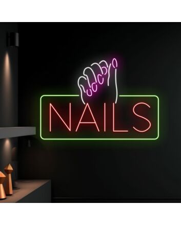 Nails Open Welcome Decor Led Sign Decor Led Neon Sign Bar Club Led Light