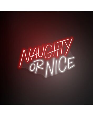 Naughty Or Nice Led Neon Sign Custom Text Quote Neon Led Sign