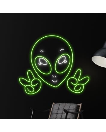 Peace Alien Led Neon Sign Restaurant Decor Bar Club Decor