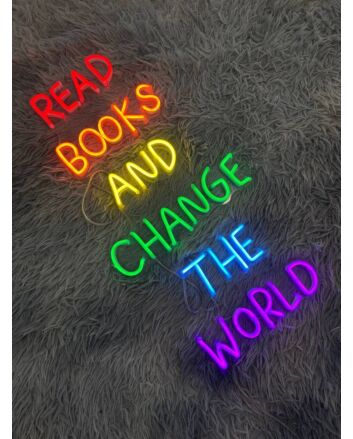Read Book And Change The World Led Neon Sign