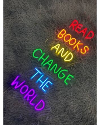 Read Book And Change The World Led Neon Sign