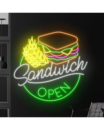 Sandwich Open Restaurant Led Neon Sign Sandwiches Neon Light
