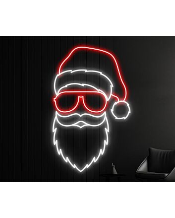 Santa Claus Face Christmas Led Neon Sign