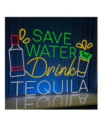 Save Water Drink Tequila Led Neon Sign Home Room Decor Bar Club Decor