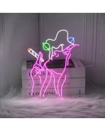 Sexy Girl Smoking Led Neon Sign Smoking Machine Led Sign Smoking Shop Neon Light