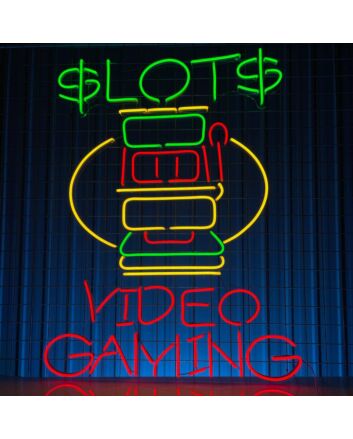 Slots Video Gaming Arcade Bar Hanging Led Neon Sign