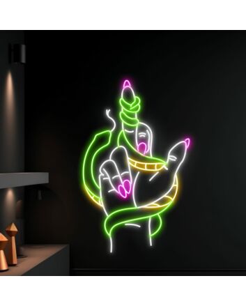 Snake Wrapping Around Hand Led Neon Sign Custom Snake Neon Light