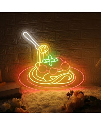 Spaghetti Pasta Led Neon Sign Spaghetti Logo Decor