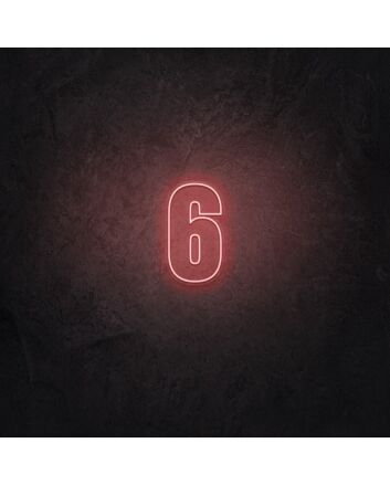 Number Six LED Neon Sign