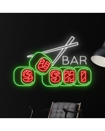 Sushi Hanging Led Neon Sign Light Sushi Store Wall Deco