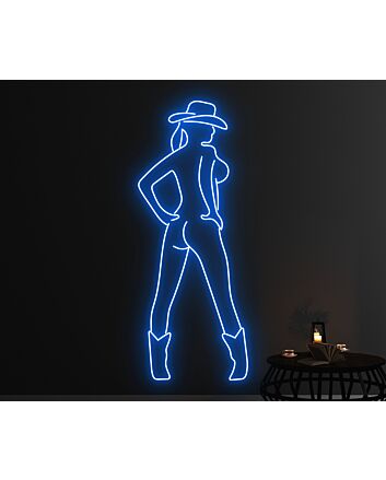 Texas Cowgirl Led Neon Led Sign Cowgirl Bar Cowboy Decor