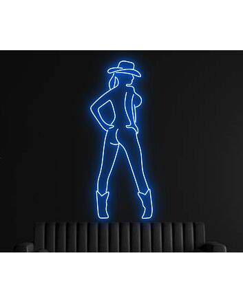 Texas Cowgirl Led Neon Led Sign Cowgirl Bar Cowboy Decor