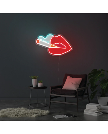 Lips Smoke LED Neon Sign