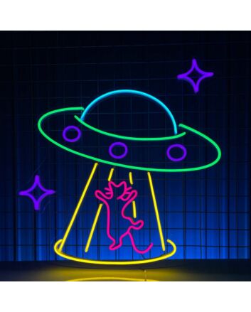 Ufo Cat Neon Light Home Room Decor Restaurant Decor Led Neon Sign