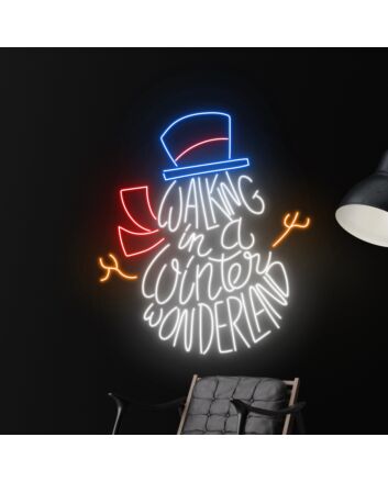 Walking In A Winter Wonderland Led Neon Sign Snowman Christmas Led Sign