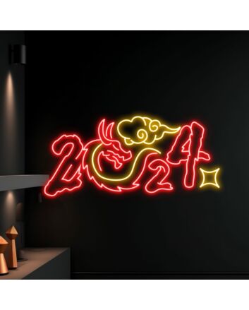 Year Of The Dragon Sign Led Neon Sign New Year Celebration Christmas Neon Decor