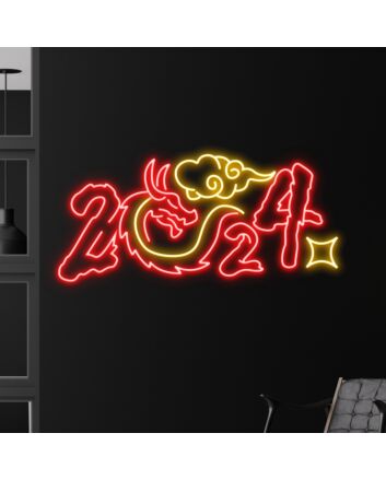 Year Of The Dragon Sign Led Neon Sign New Year Celebration Christmas Neon Decor