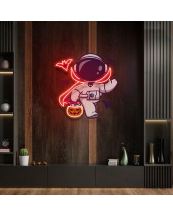 Astronaut Dracula Led Uv Neon Sign Halloween Decoration