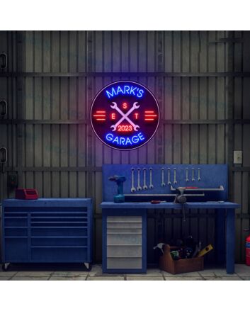 Garage Garage Gift For Him Garage Led Uv Neon Sign For Men