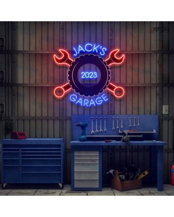 Garage Sign For Men Light Up Sign Gift Led Uv Neon Sign Garage