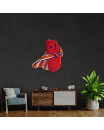 Sausage Led Uv Neon Sign Funny Restaurant Wall Decor Sausage Sign